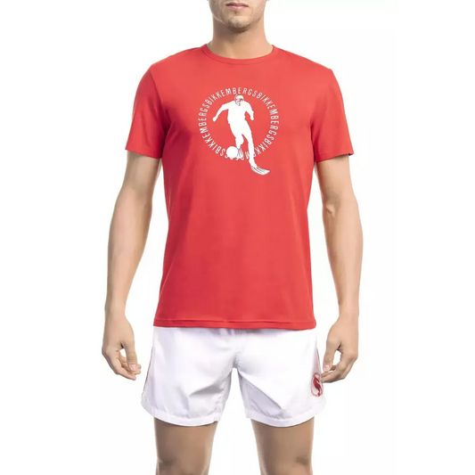 Bikkembergs Red Cotton Men T-Shirt