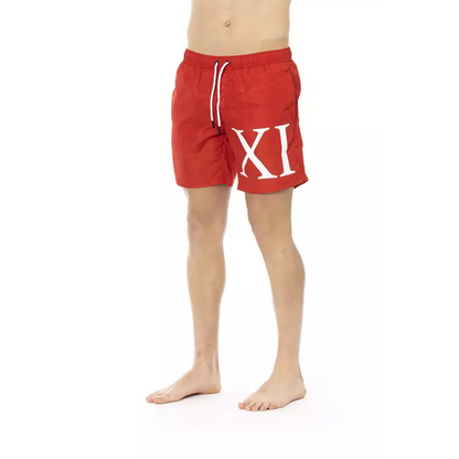 Bikkembergs Red Polyester Men Swim Short