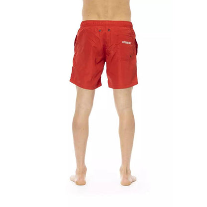 Bikkembergs Red Polyester Men Swim Short