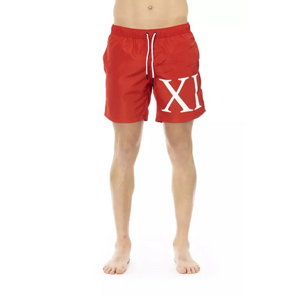 Bikkembergs Red Polyester Men Swim Short