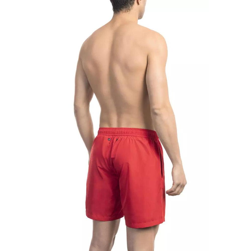 Bikkembergs Red Polyester Men's Swim Short