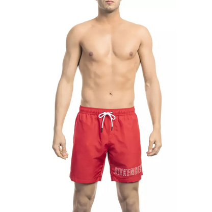 Bikkembergs Red Polyester Men's Swim Short