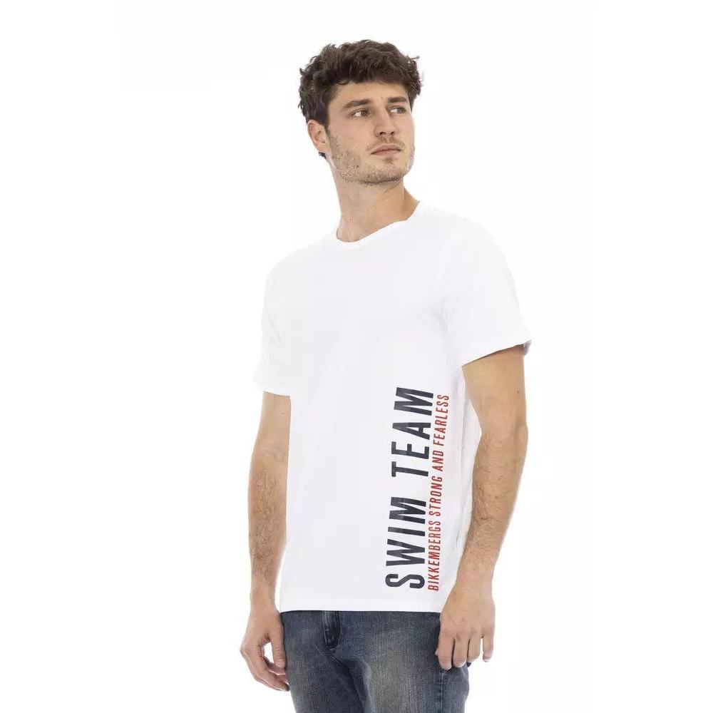 Bikkembergs White Cotton Men T-Shirt