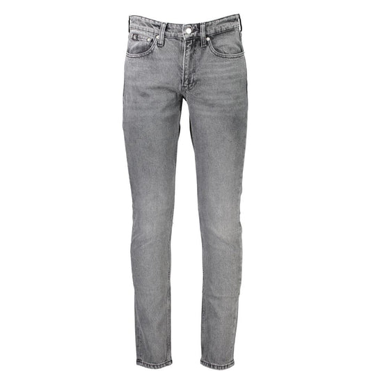 Calvin Klein Grigio Cotton Male Jeans