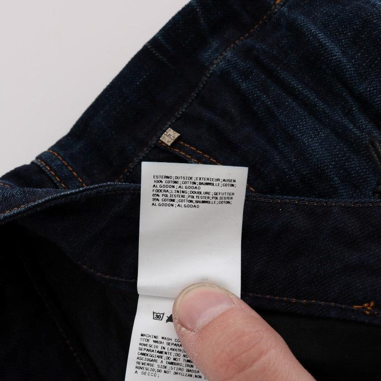 Costume National Blue Cotton Regular Fit Denim Jeans
