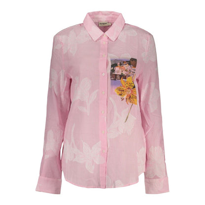 Desigual Pink Cotton Women Shirt