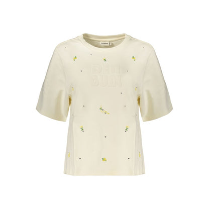 Desigual White Cotton Sweatshirt