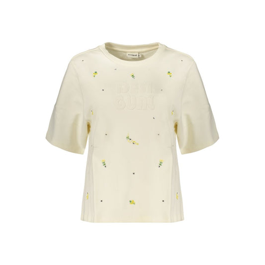 Desigual White Cotton Sweatshirt