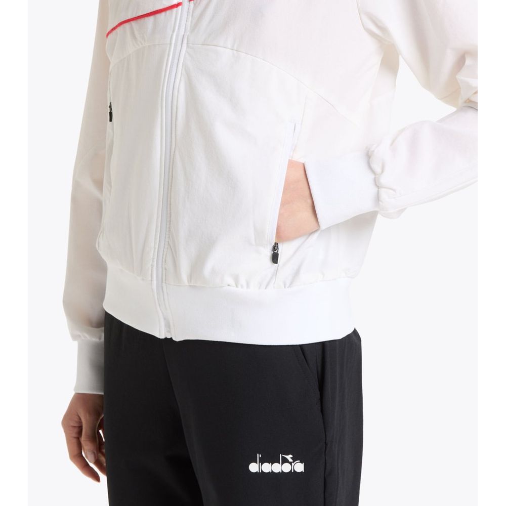 Diadora White Polyamide Shell Jacket