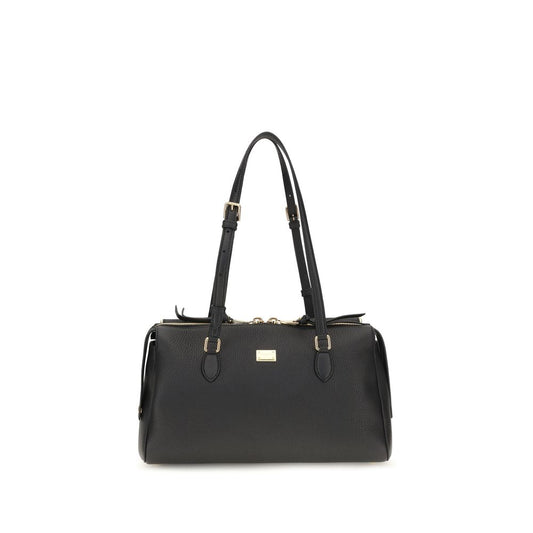 Dolce & Gabbana Black Calf Leather Bos Taurus Shoulder Bag