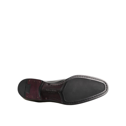 Dolce & Gabbana Black Calfskin Leather Derby Dress Shoes