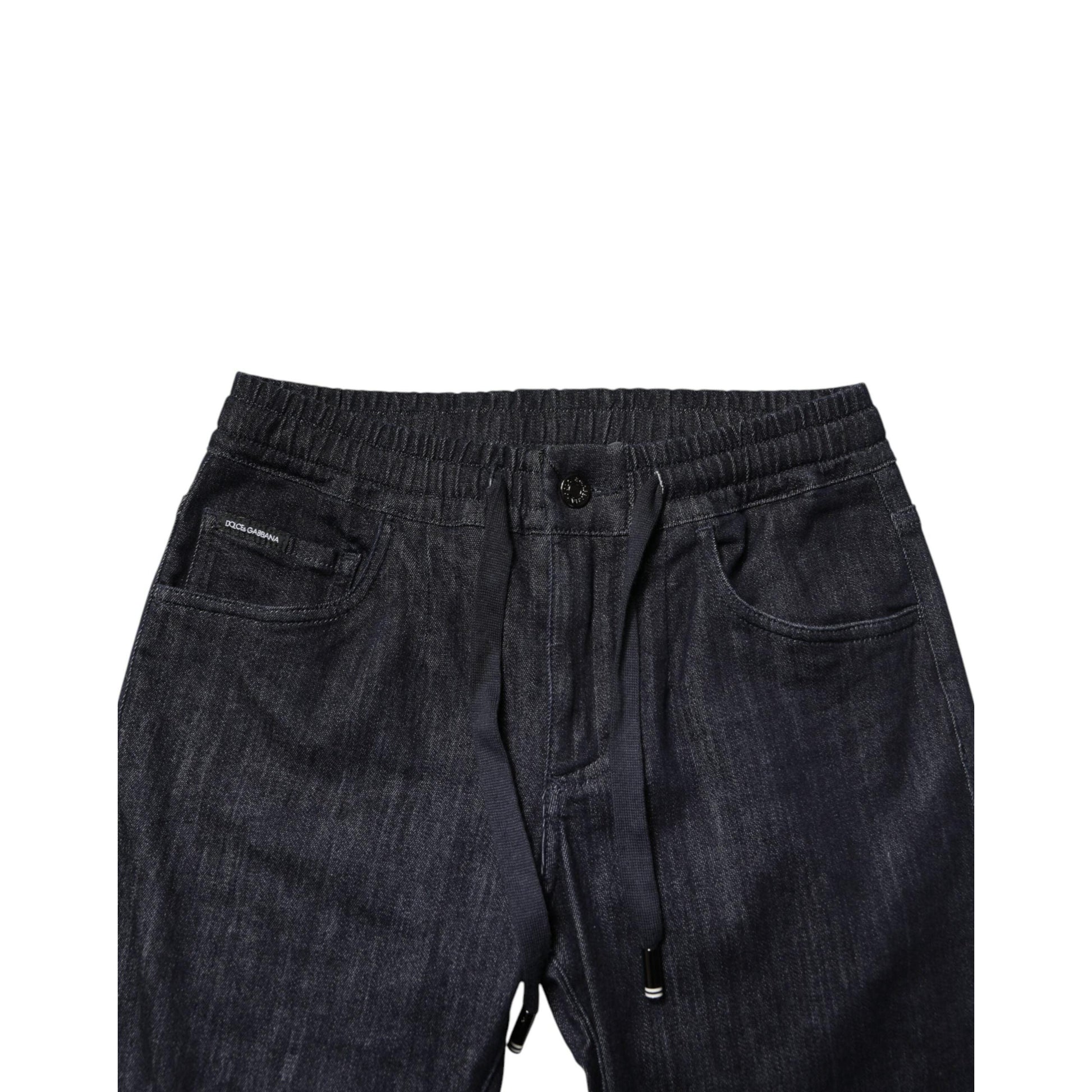 Dolce & Gabbana Black Cotton Stretch Skinny Denim Men Jeans
