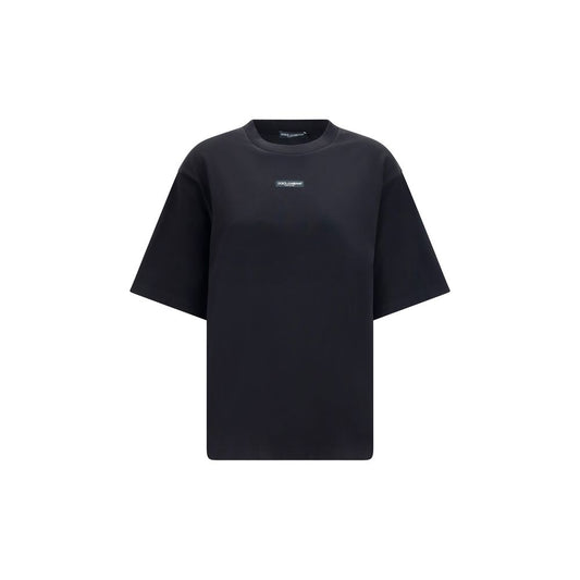 Dolce & Gabbana Black Cotton T-Shirt