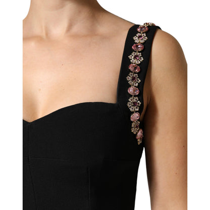 Dolce & Gabbana Black Embellished Sheath MermaidGown Dress