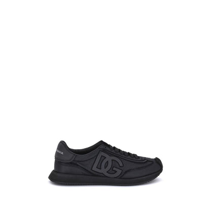 Dolce & Gabbana Black Fabric Athletic Sneakers