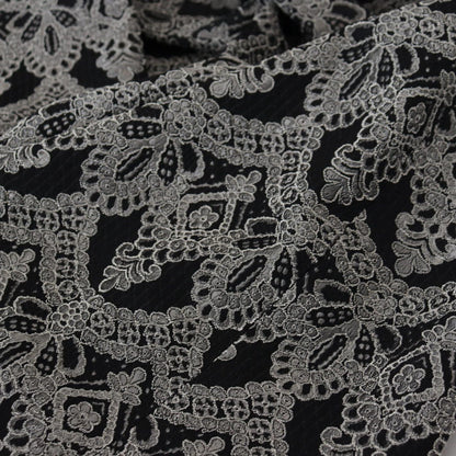 Dolce & Gabbana Black Gray Jacquard Sheath Bodycon Dress