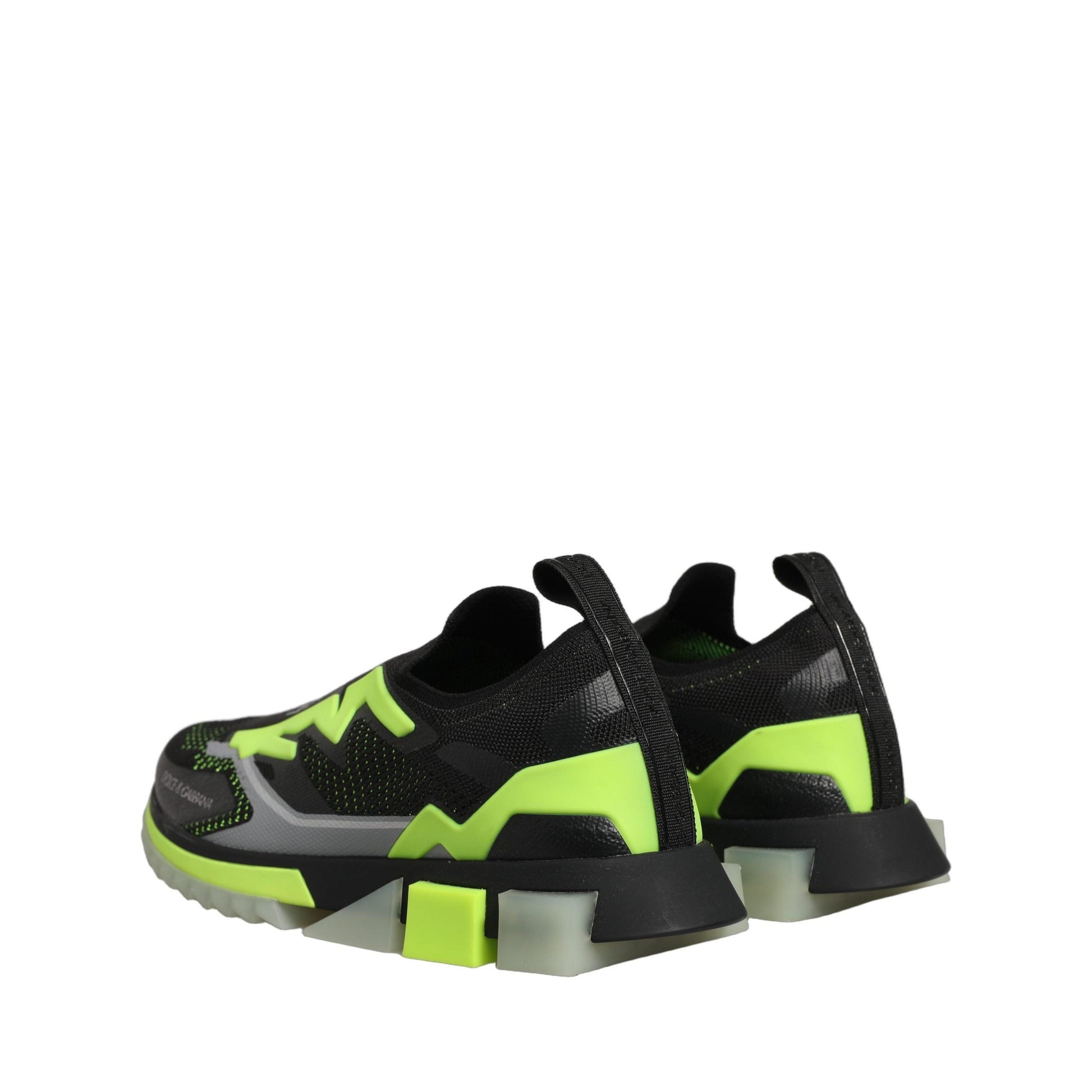 Dolce & Gabbana Black Green Sorrento Low Top Sneakers Shoes