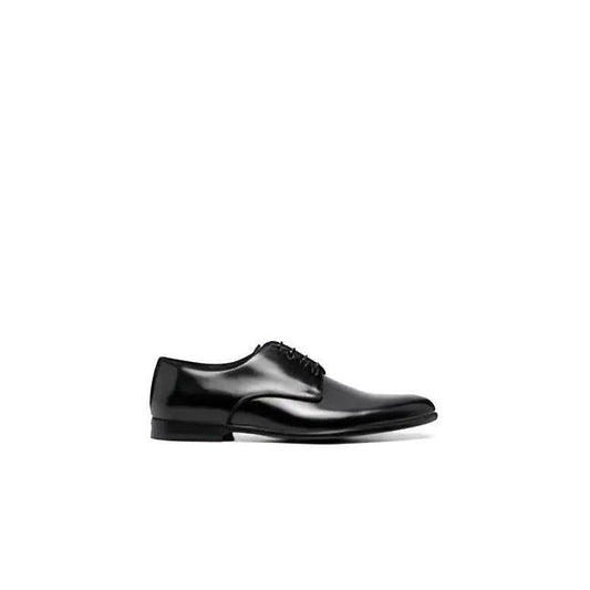 Dolce & Gabbana Black Leather Derby Formal Shoes