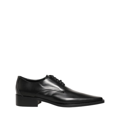Dolce & Gabbana Black Leather Lace Up Derby Dress Shoes