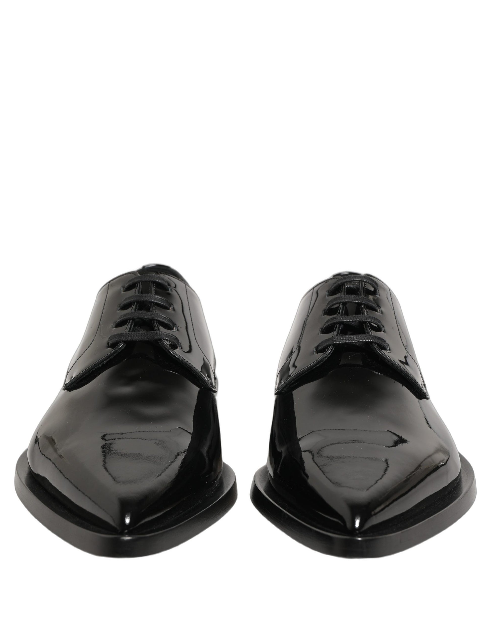 Dolce & Gabbana Black Leather Men Derby Dress Formal Shoes