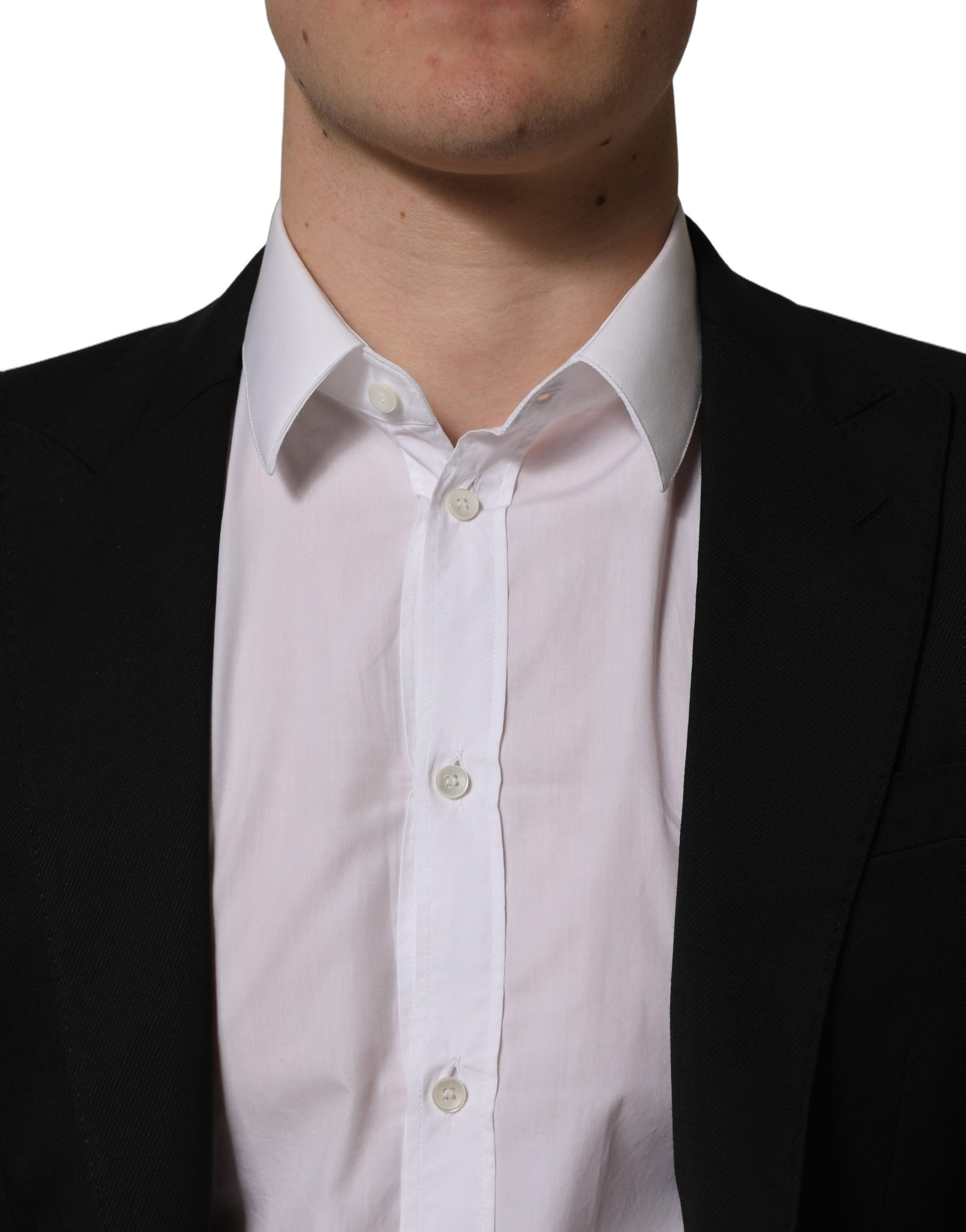 Dolce & Gabbana Black Polyester Single Breasted Blazer Jacket