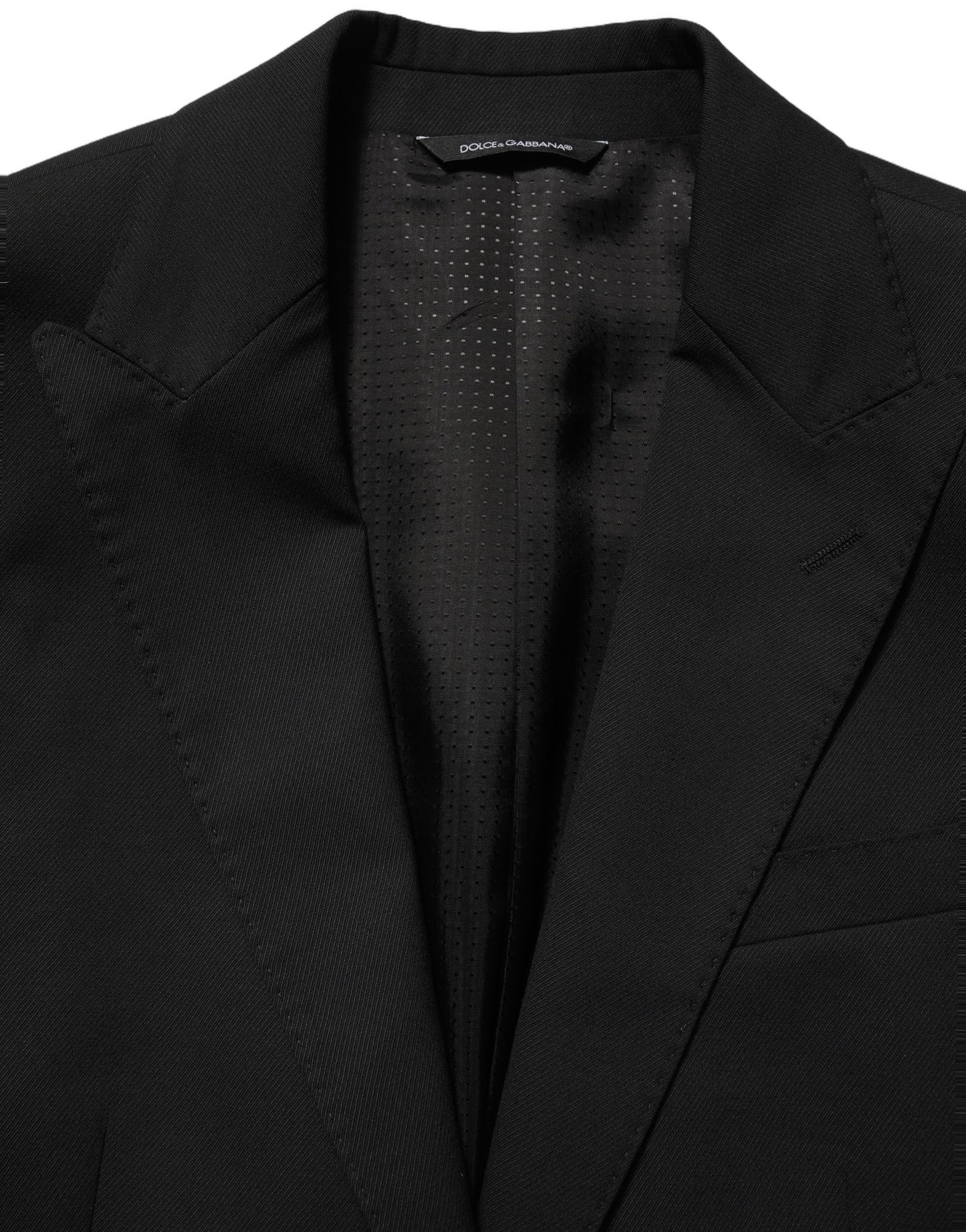Dolce & Gabbana Black Polyester Single Breasted Blazer Jacket
