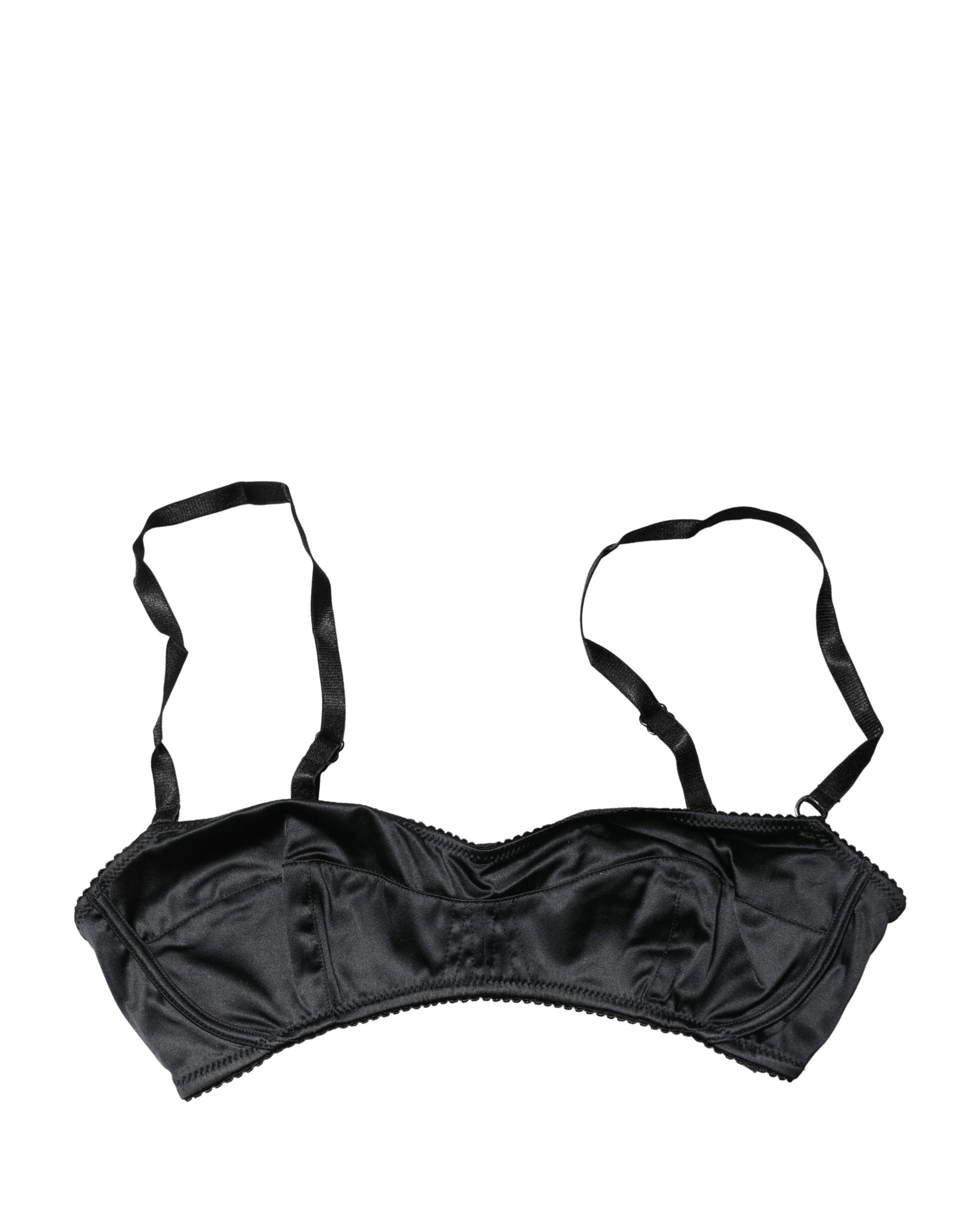 Dolce & Gabbana Black Semi-Pad Underwire Balconette Bra Underwear