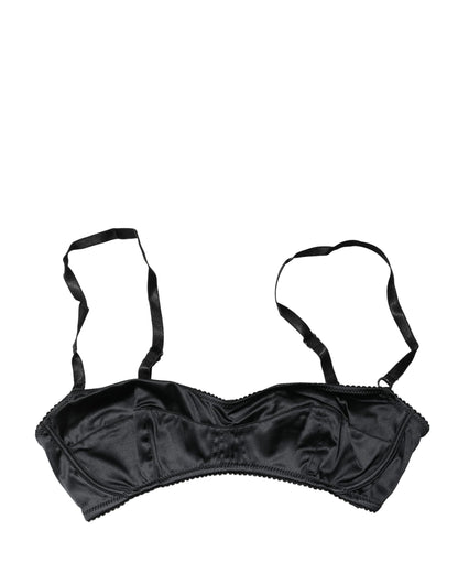 Dolce & Gabbana Black Semi-Pad Underwire Balconette Bra Underwear