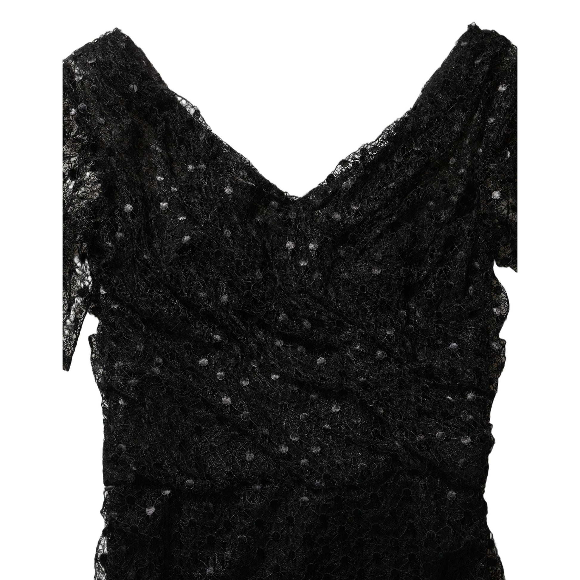 Dolce & Gabbana Black Sequinned Mermaid Evening Gown Dress