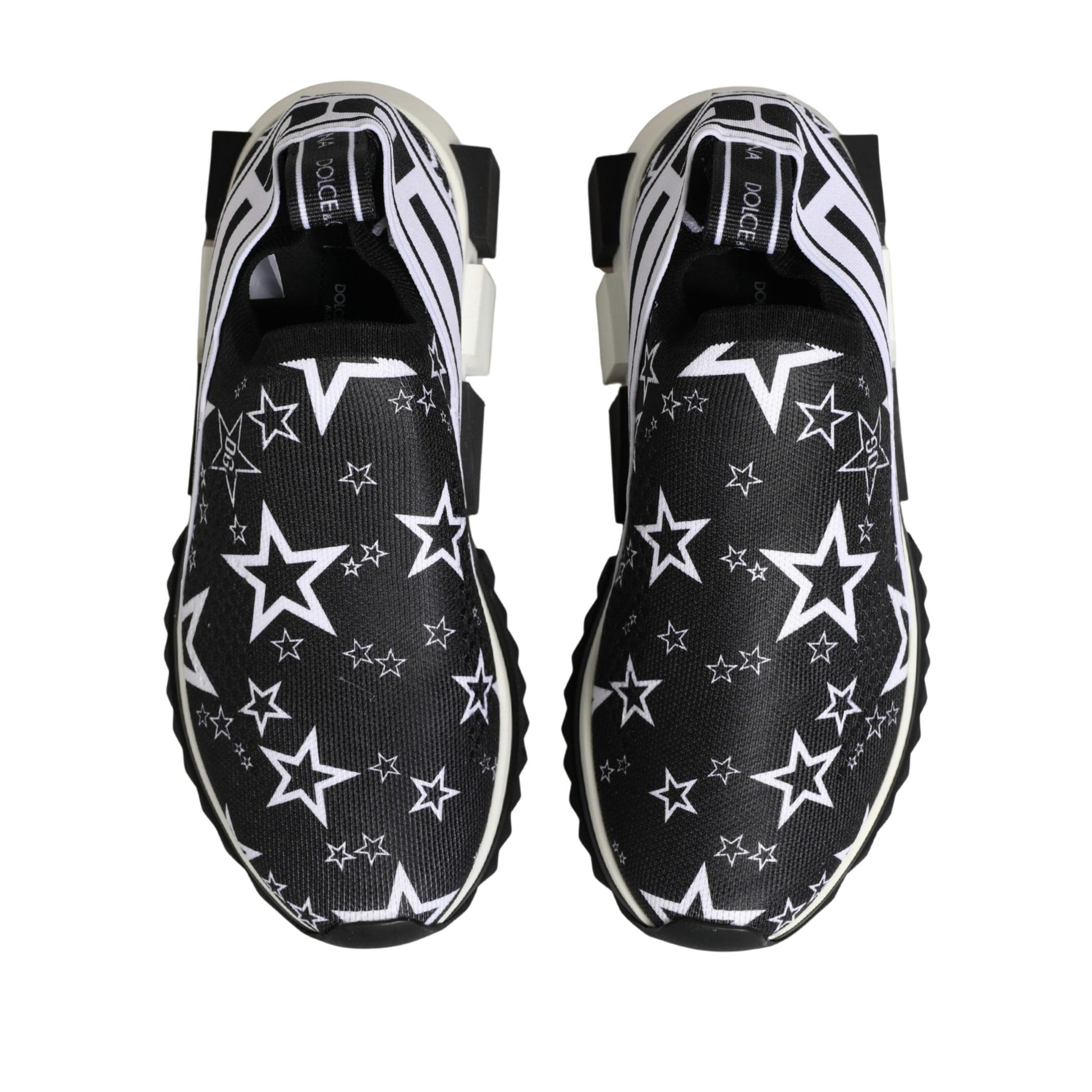 Dolce & Gabbana Black Stars Logo SORRENTO Sneakers Shoes