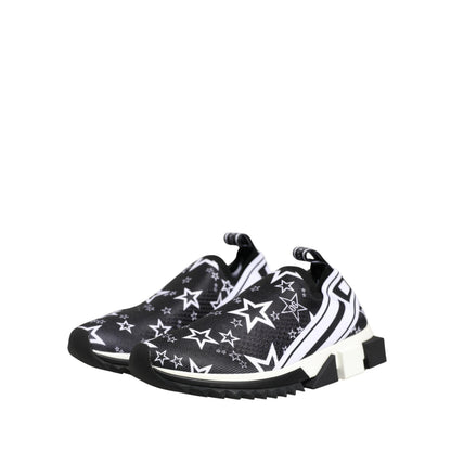 Dolce & Gabbana Black Stars Logo SORRENTO Sneakers Shoes