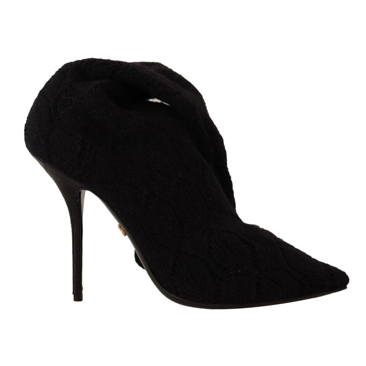 Dolce & Gabbana Black Stretch Socks Knee High Booties Shoes