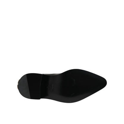 Dolce & Gabbana Black Studded Chelsea Short Ankle Boots Shoes