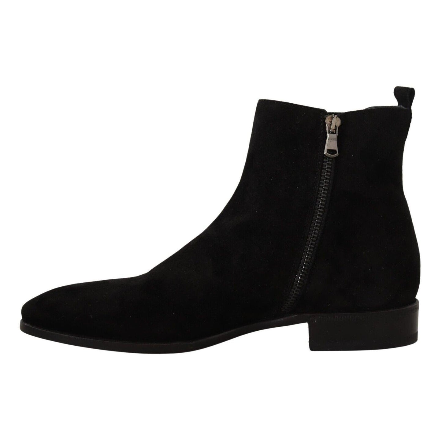 Dolce & Gabbana Black Suede Leather Chelsea Mens Boots Shoes