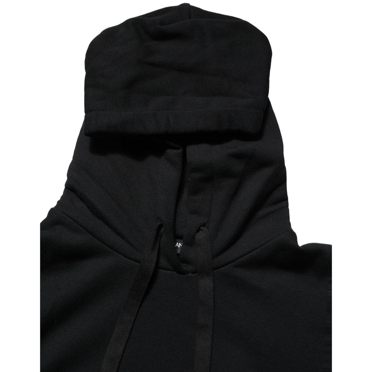 Dolce & Gabbana BlackWhite Appliqué Hooded Sweatshirt Sweater