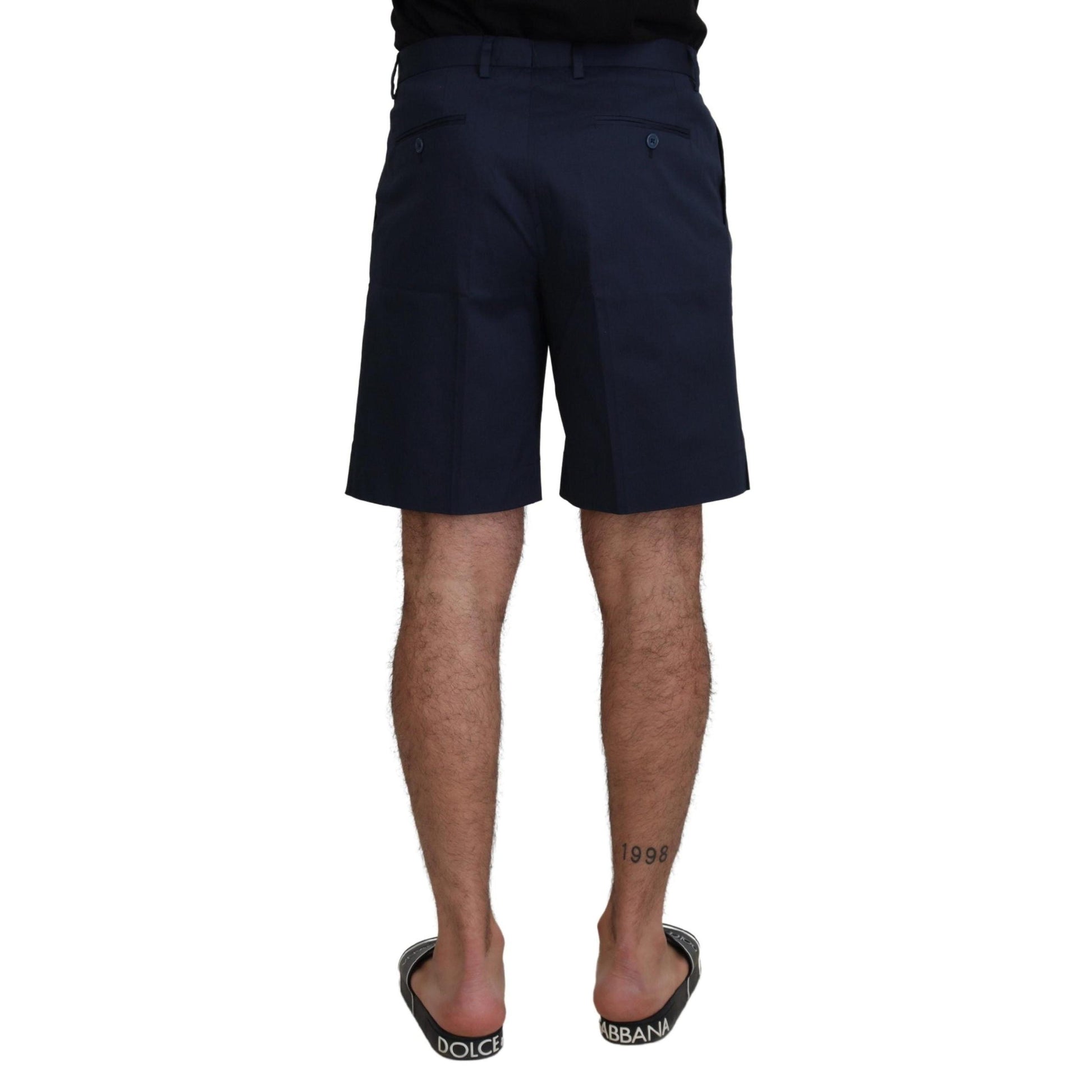 Dolce & Gabbana Blue Chinos Cotton Stretch Casual Shorts
