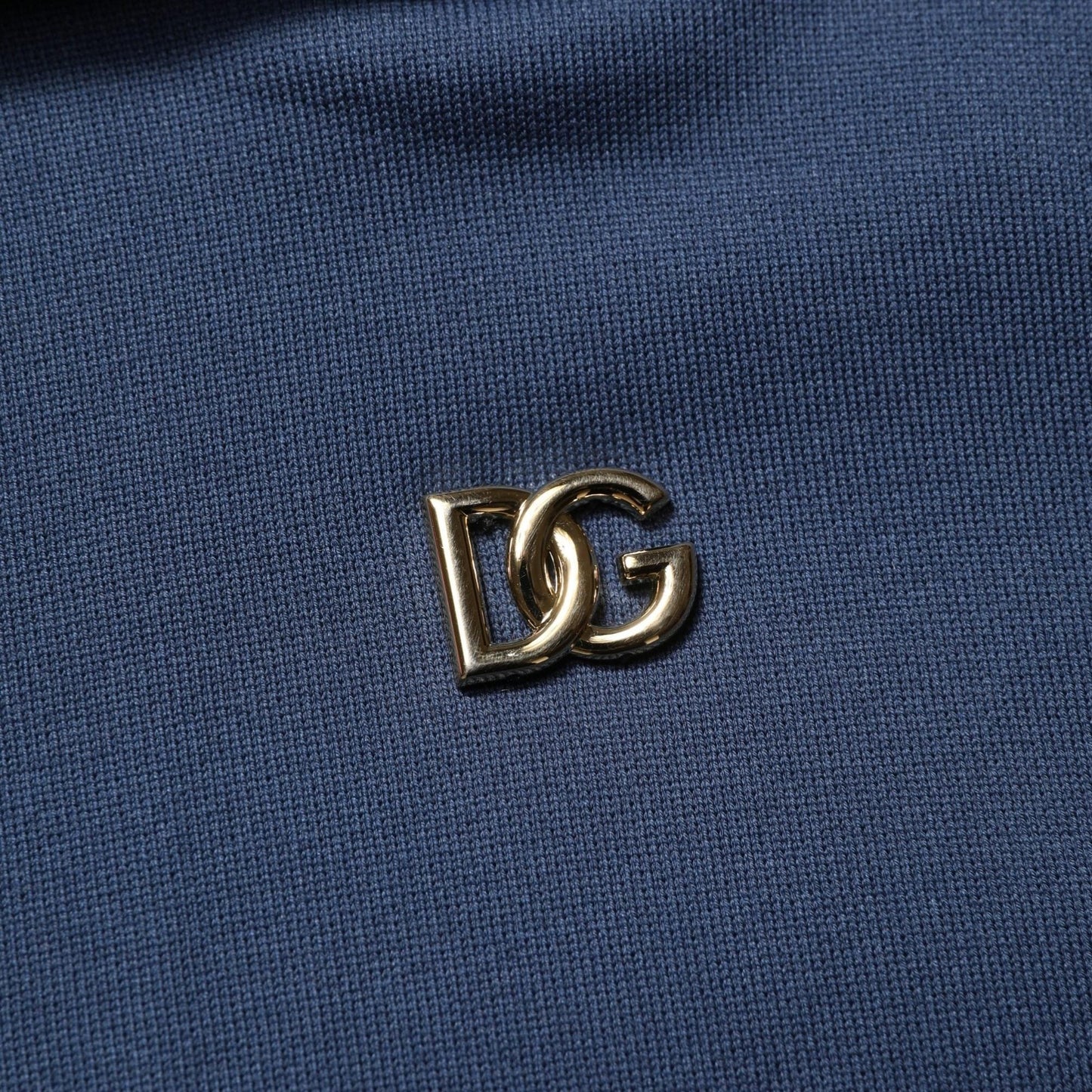 Dolce & Gabbana Blue Cotton Coral Logo Hooded Sweatshirt Sweater