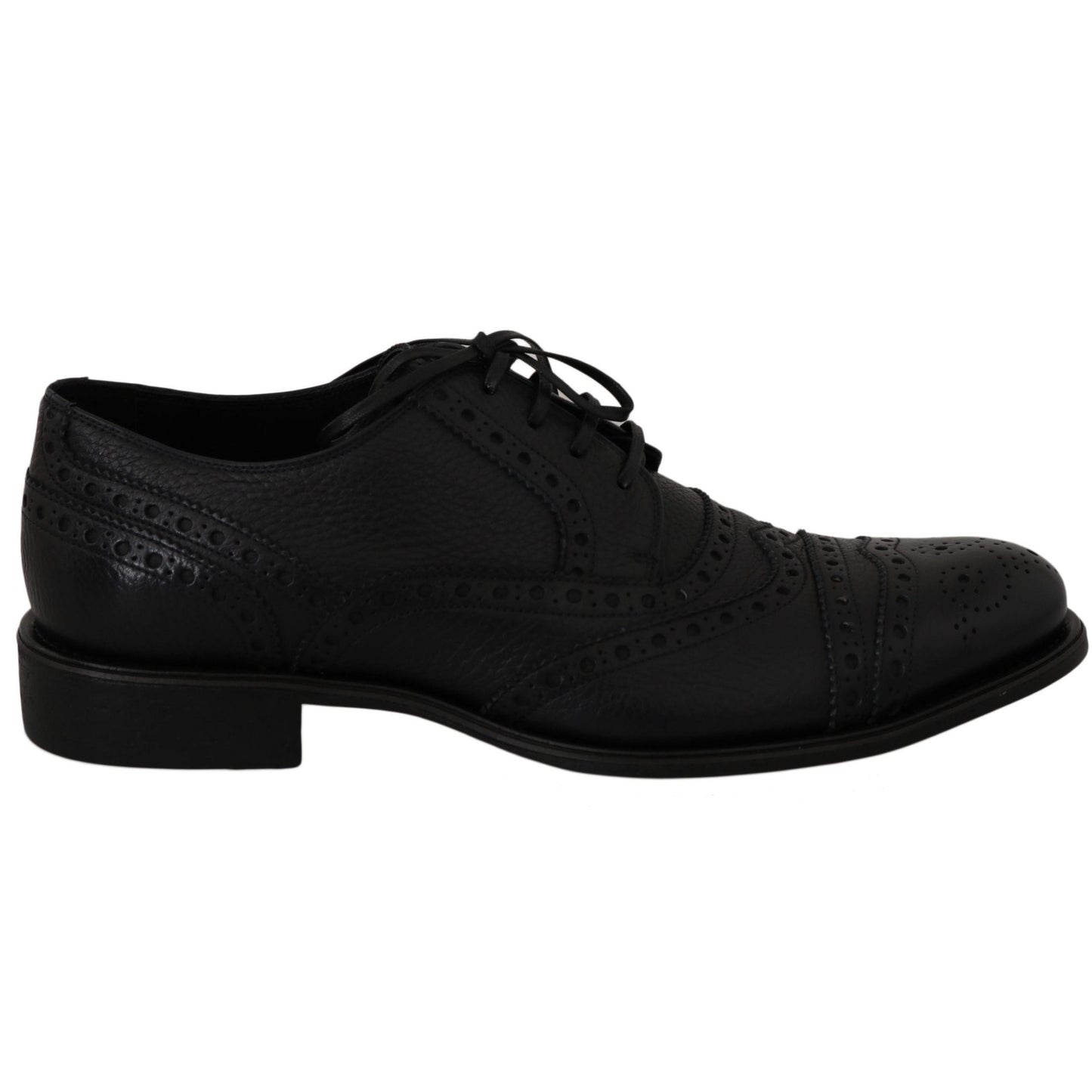 Dolce & Gabbana Blue Leather Wingtip Oxford Dress Shoes