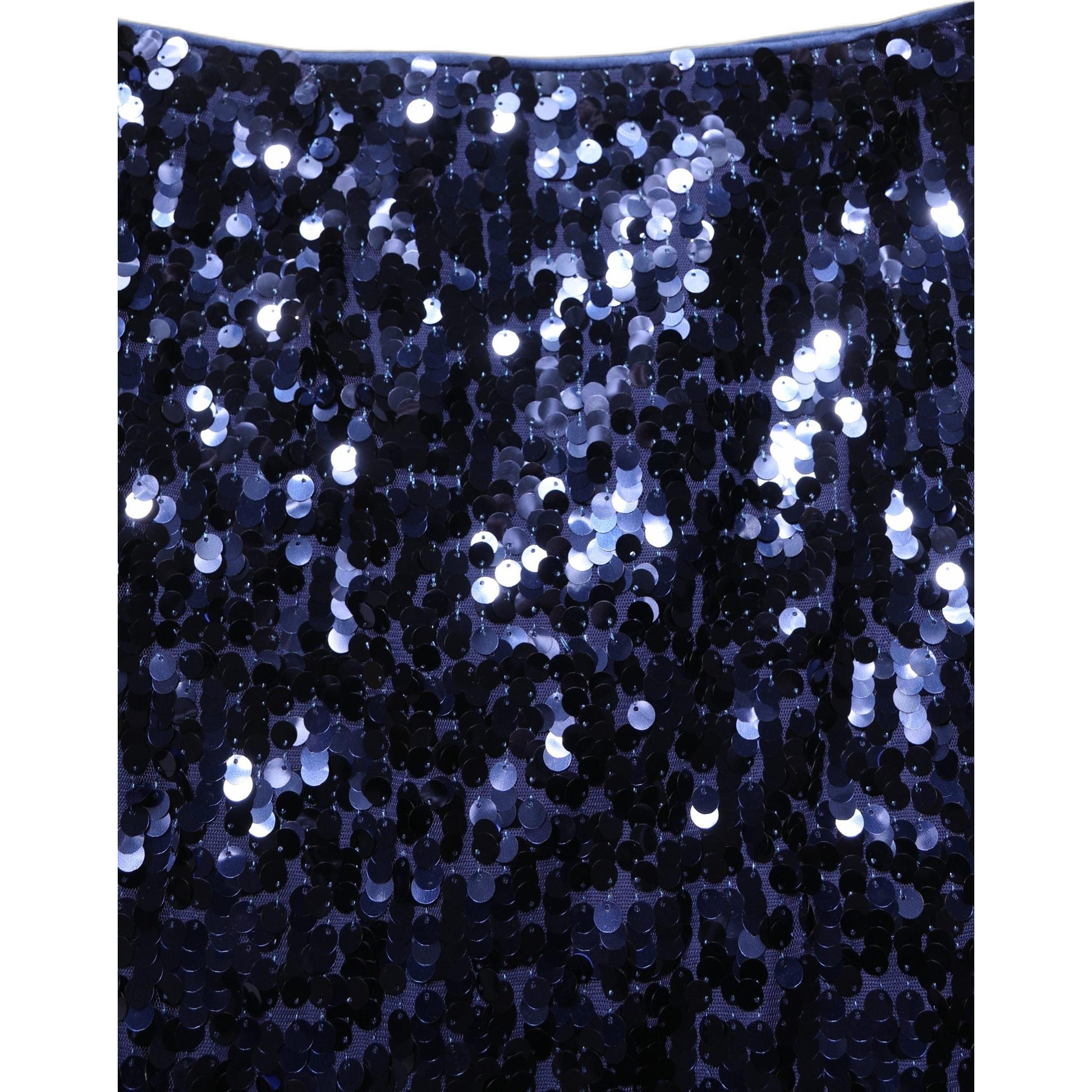 Dolce & Gabbana Blue Sequin High Waist PencilCut Midi Skirt