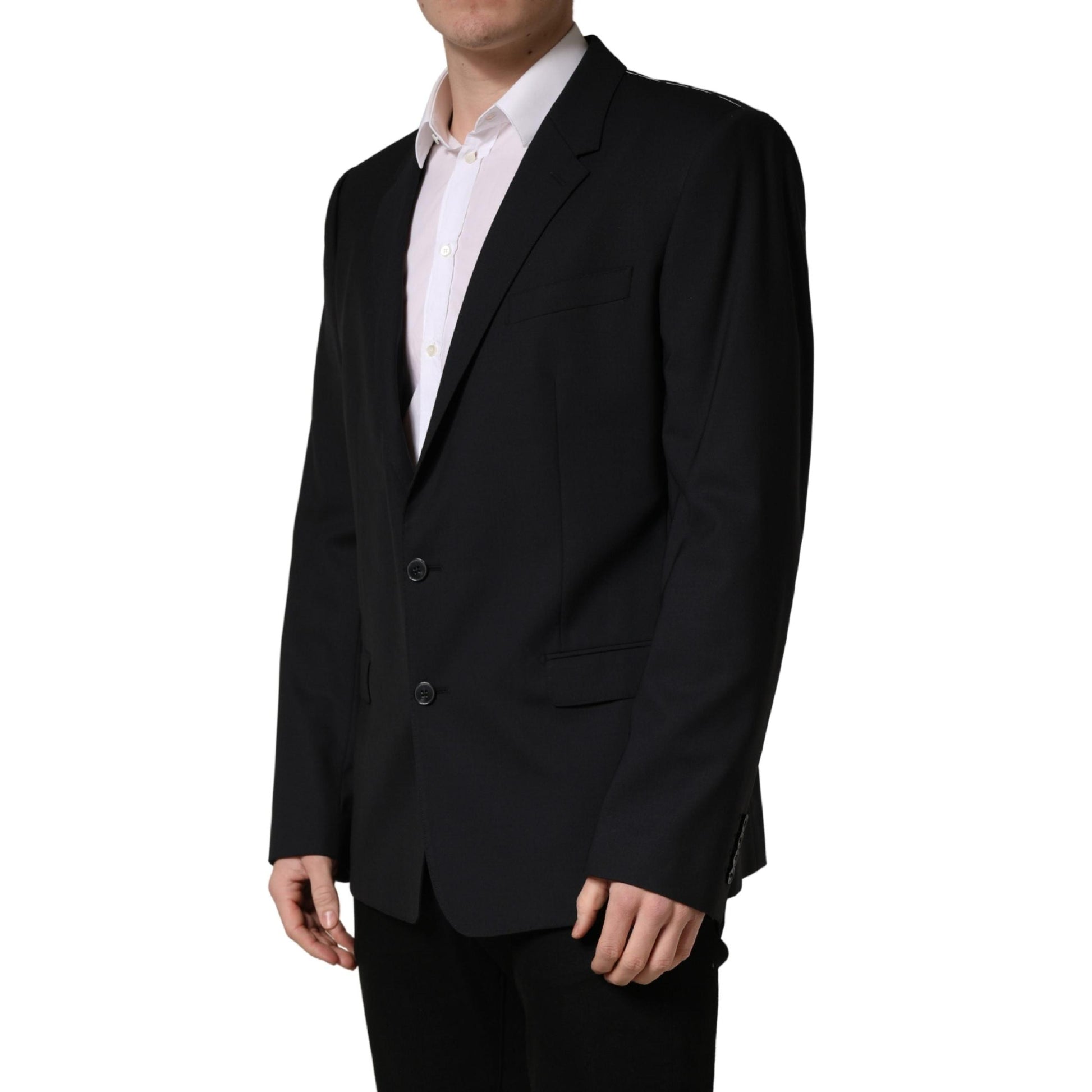 Dolce & Gabbana Blue Single Breasted 2 Button Suit Jacket