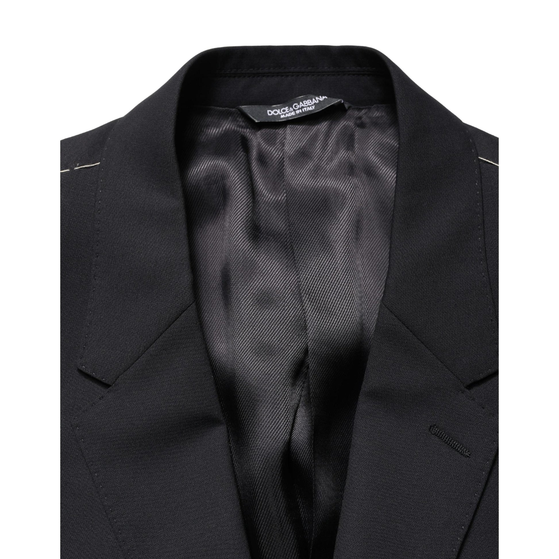 Dolce & Gabbana Blue Single Breasted 2 Button Suit Jacket