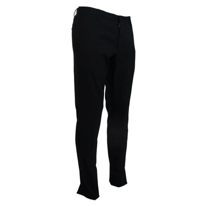 Dolce & Gabbana Blue Wool Stretch Dress Formal Slim Fit Pant