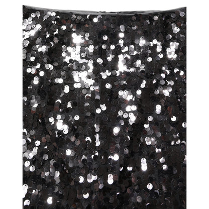 Dolce & Gabbana Brown Sequinned Embellished Pencil Cut Skirt