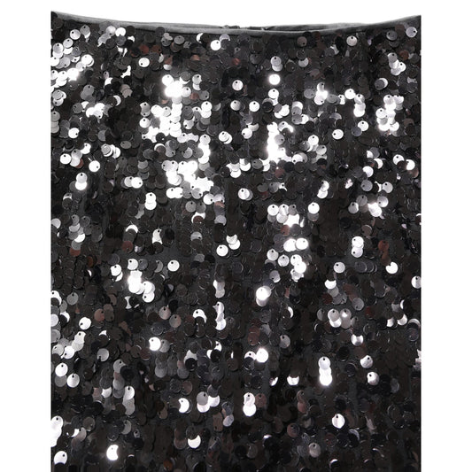 Dolce & Gabbana Brown Sequinned Embellished Pencil Cut Skirt