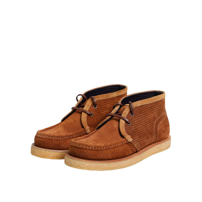 Dolce & Gabbana Brown Suede Nubuck Leather Desert Ankle Boots Shoes