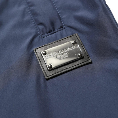 Dolce & Gabbana Dark Blue Polyester Jogger Sweatpants Pants