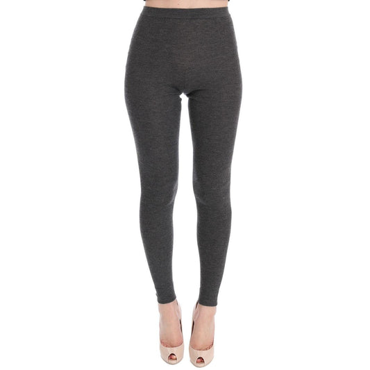 Dolce & Gabbana Gray Cashmere Stretch Tights
