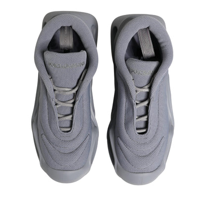 Dolce & Gabbana Gray Slip On Wave Low Top Sneakers