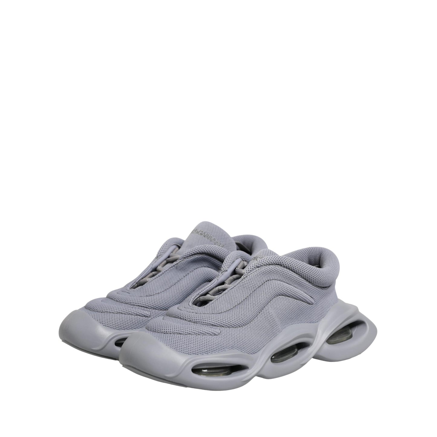 Dolce & Gabbana Gray Slip On Wave Low Top Sneakers