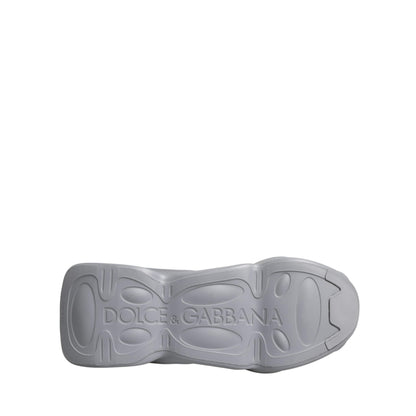 Dolce & Gabbana Gray Slip On Wave Low Top Sneakers